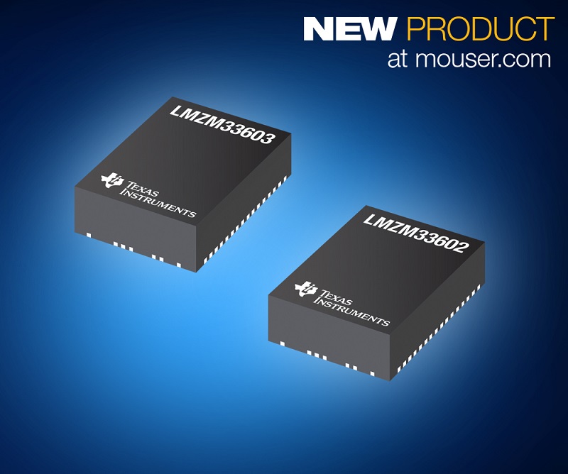 TI’s LMZM3360x Power Modules, Now at Mouser, Integrate 36V Buck Converter and Power Circuitry in a Compact Package